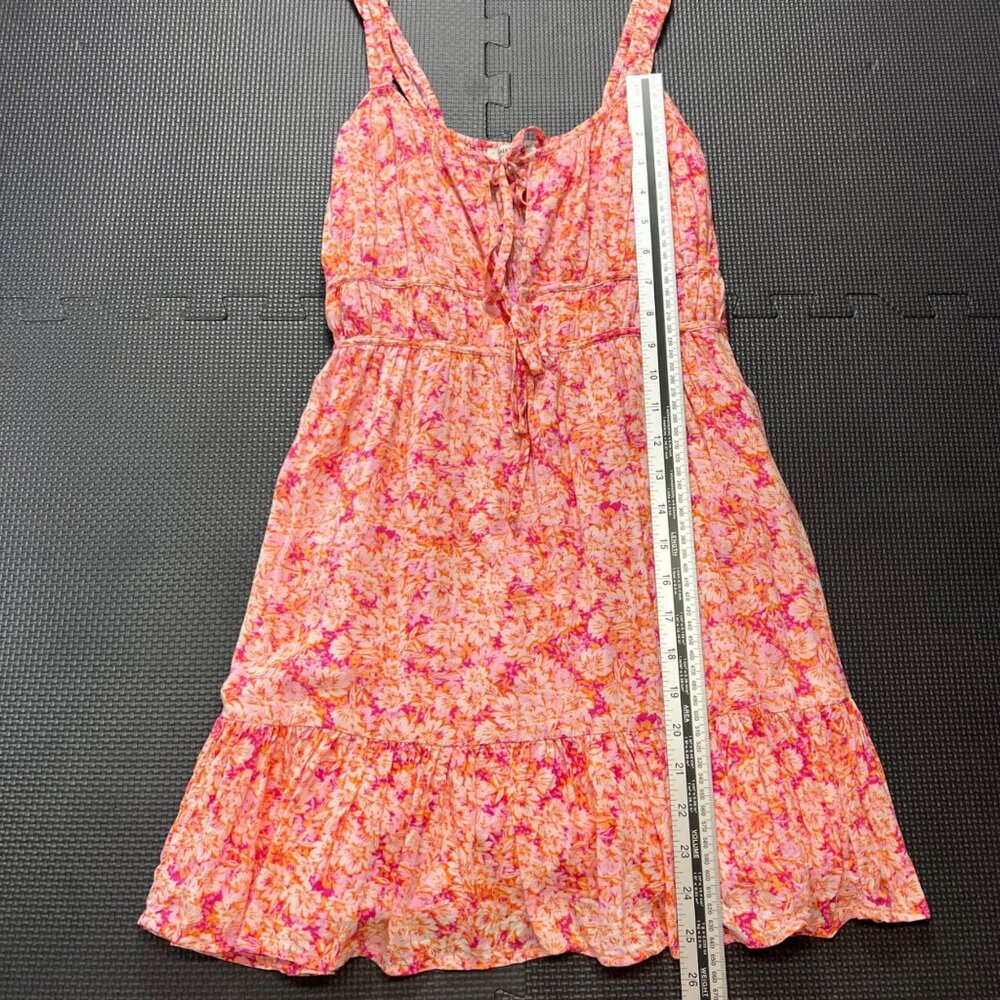 American Eagle Womens Pink Floral Summer Dress Small S Adjustable Straps - Picture 4 of 5
